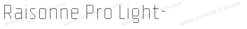 Raisonne Pro Light字体转换